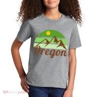 Oregon Simple Mountain Logo Kids T-Shirt thumb 2
