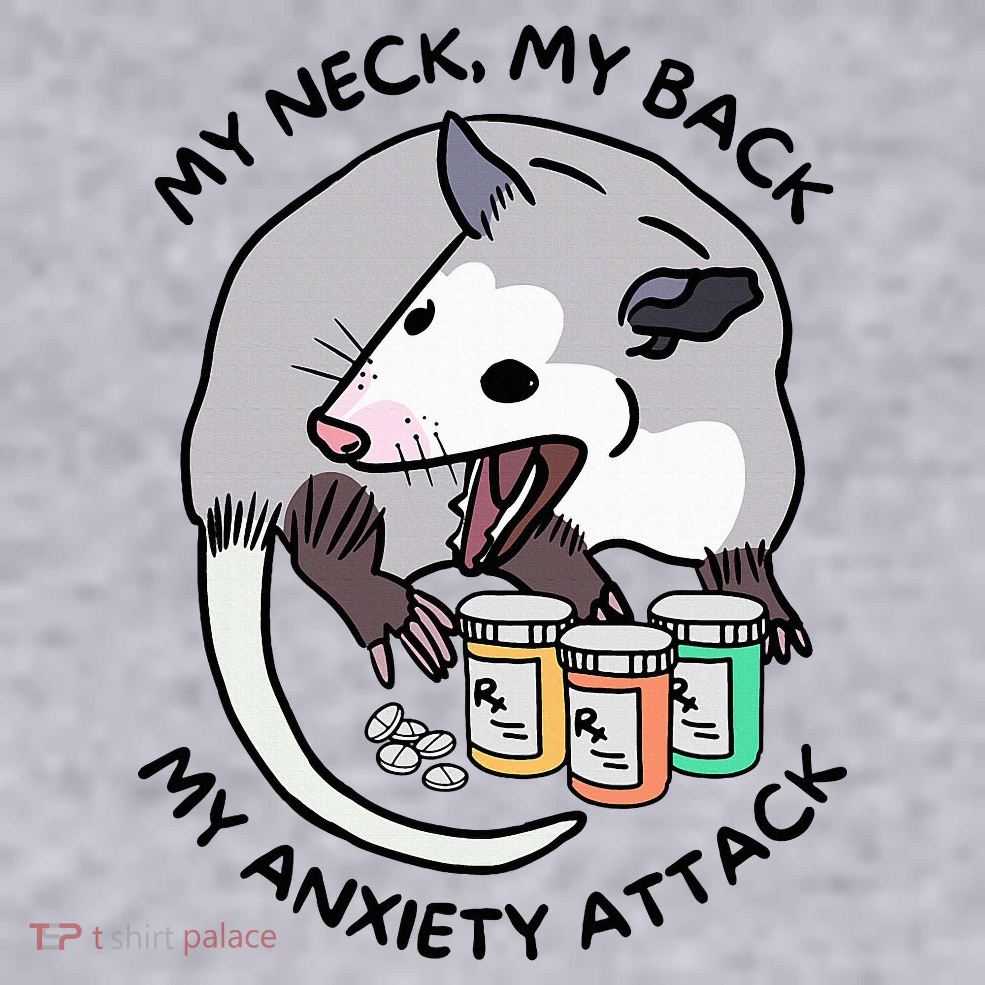 Opossum Screaming My Neck My Back My Anxiety Attack Women's Sweatshirt