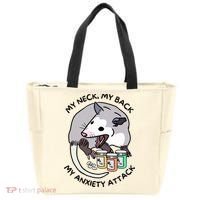 Opossum Screaming My Neck My Back My Anxiety Attack Tote Bag thumb 0