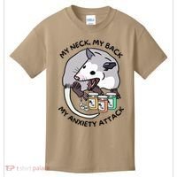 Opossum Screaming My Neck My Back My Anxiety Attack Kids T-Shirt thumb 0