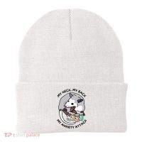 Opossum Screaming My Neck My Back My Anxiety Attack Beanie thumb 0