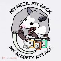 Opossum Screaming My Neck My Back My Anxiety Attack Hat thumb 2