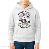 Opossum Screaming My Neck My Back My Anxiety Attack Kids Hoodie thumb 4
