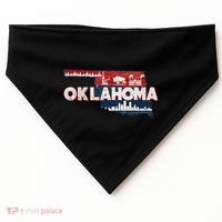 O.K.L.A.H.O.M.A State Map Road Trip Oklahoma City Tulsa Norman USA-Made Doggie Bandana thumb 0