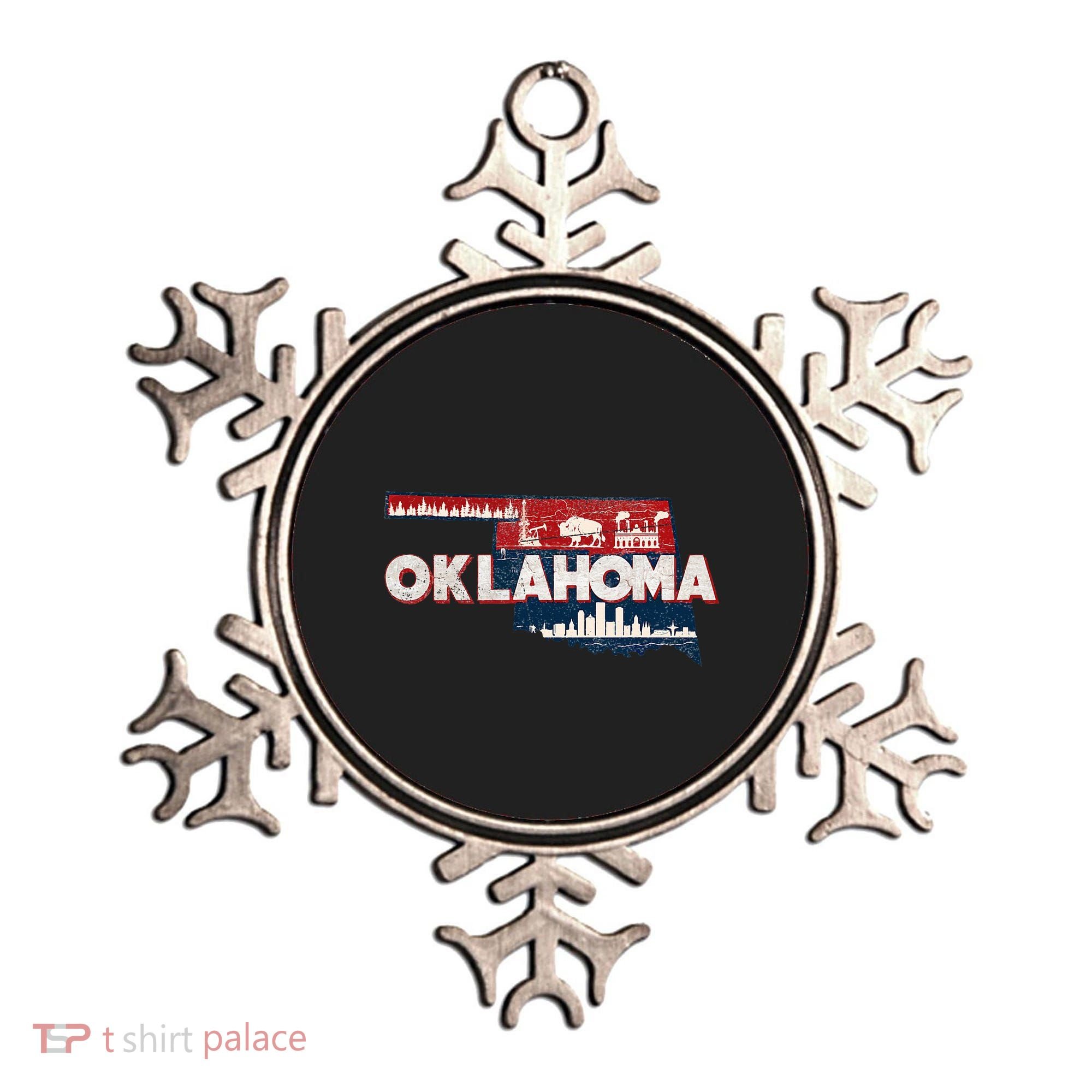 O.K.L.A.H.O.M.A State Map Road Trip Oklahoma City Tulsa Norman Ornament
