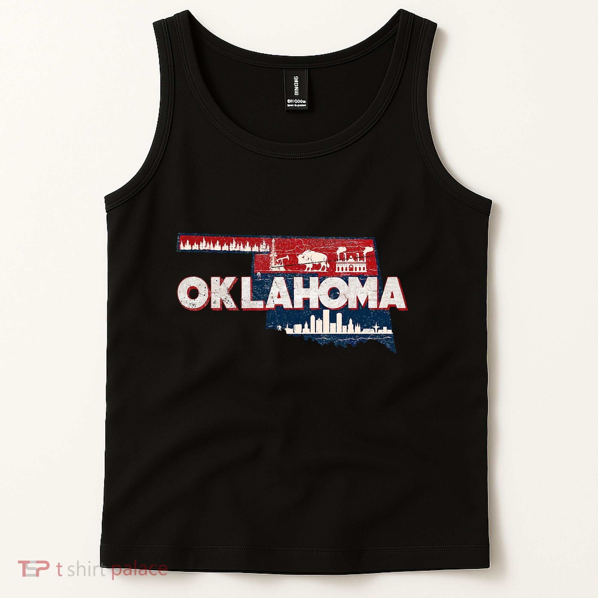O.K.L.A.H.O.M.A State Map Road Trip Oklahoma City Tulsa Norman Tank Top