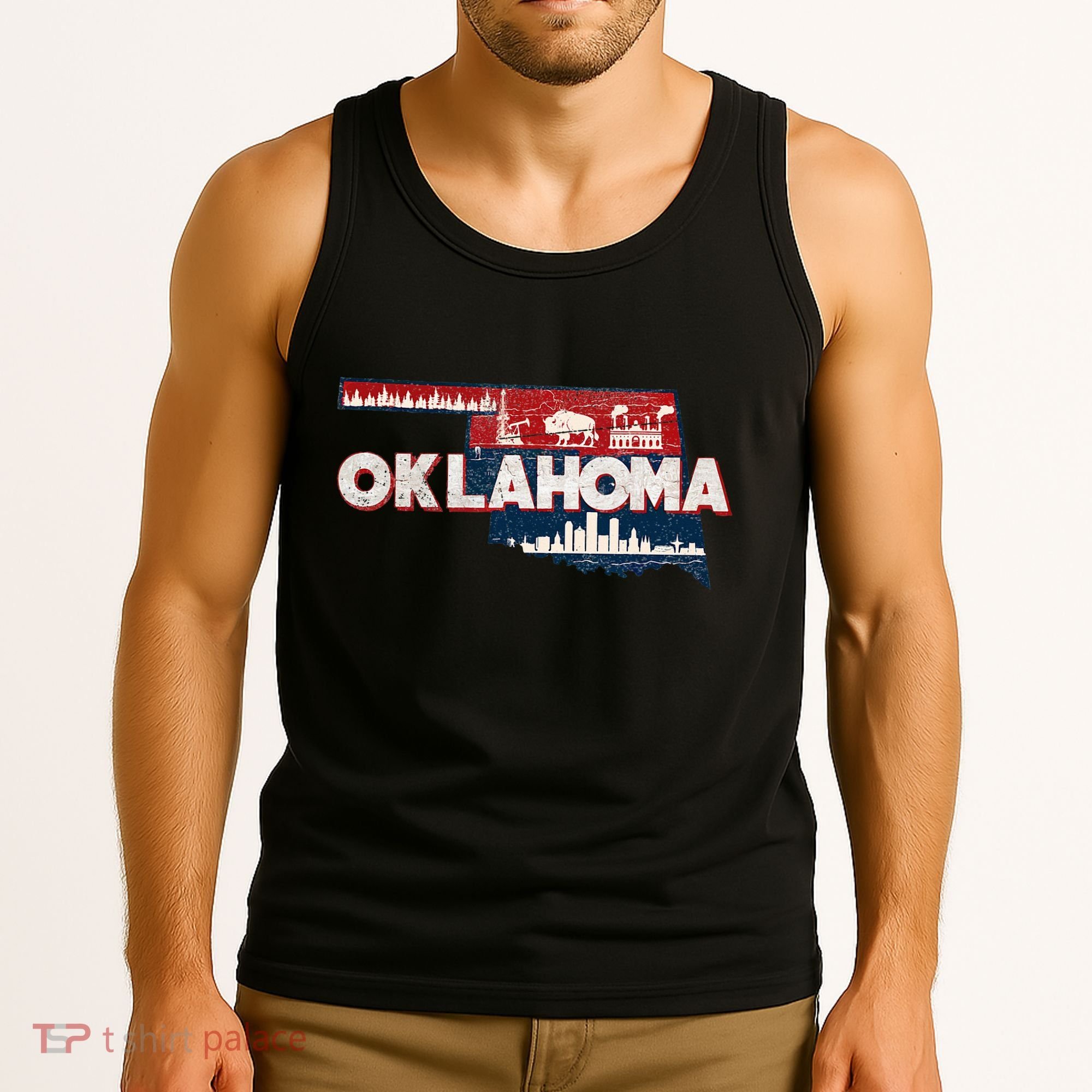 O.K.L.A.H.O.M.A State Map Road Trip Oklahoma City Tulsa Norman Tank Top