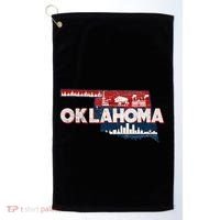 O.K.L.A.H.O.M.A State Map Road Trip Oklahoma City Tulsa Norman Golf Towel thumb 0