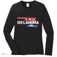 O.K.L.A.H.O.M.A State Map Road Trip Oklahoma City Tulsa Norman Women's Long Sleeve Shirt thumb 0
