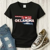 O.K.L.A.H.O.M.A State Map Road Trip Oklahoma City Tulsa Norman Women's T-Shirt thumb 3
