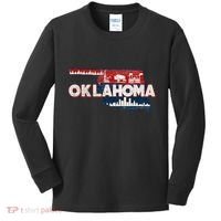 O.K.L.A.H.O.M.A State Map Road Trip Oklahoma City Tulsa Norman Kids Long Sleeve Shirt thumb 0