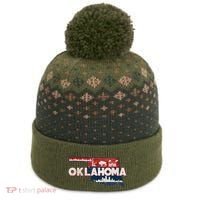 O.K.L.A.H.O.M.A State Map Road Trip Oklahoma City Tulsa Norman The Baniff Cuffed Pom Beanie thumb 0