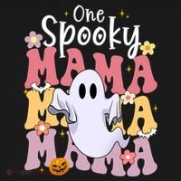 One Spooky Mama Halloween Cute Ghosts Grovvy Mommy Gift Pajama Set thumb 2