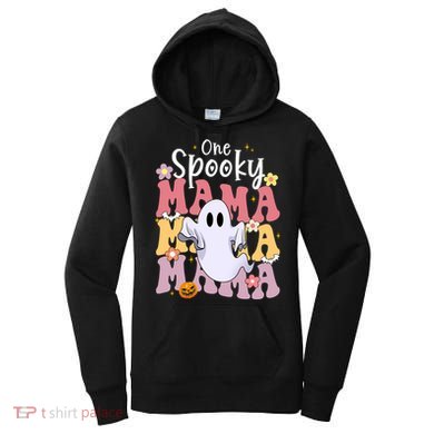 One Spooky Mama Halloween Cute Ghosts Grovvy Mommy Gift Women's Hoodie