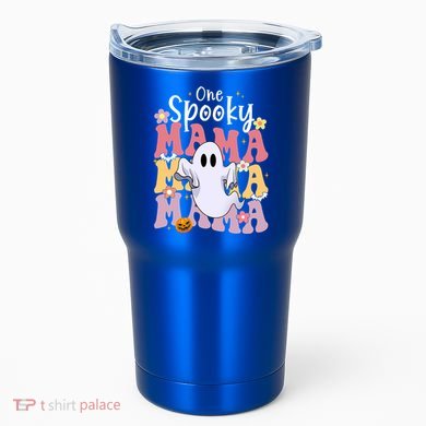 One Spooky Mama Halloween Cute Ghosts Grovvy Mommy Gift Tumbler