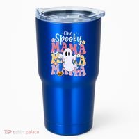 One Spooky Mama Halloween Cute Ghosts Grovvy Mommy Gift Tumbler thumb 0