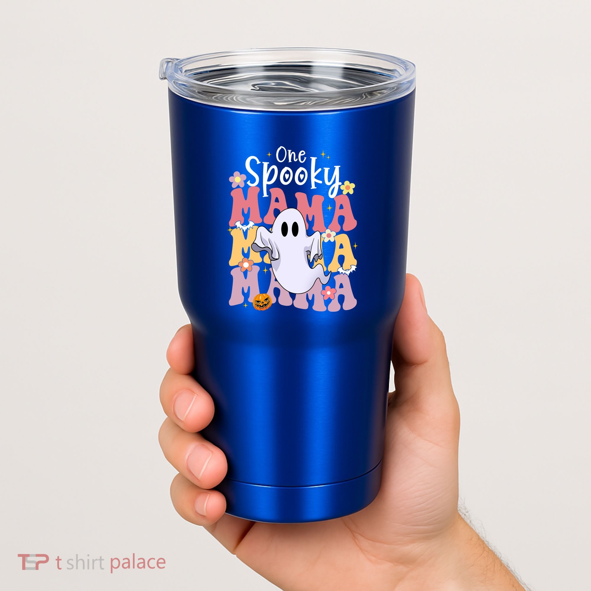 One Spooky Mama Halloween Cute Ghosts Grovvy Mommy Gift Tumbler