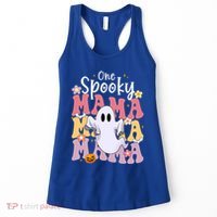 One Spooky Mama Halloween Cute Ghosts Grovvy Mommy Gift Women's Tank Top thumb 0