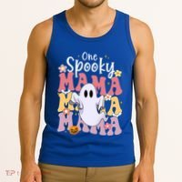 One Spooky Mama Halloween Cute Ghosts Grovvy Mommy Gift Tank Top thumb 3