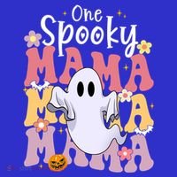 One Spooky Mama Halloween Cute Ghosts Grovvy Mommy Gift Tank Top thumb 6