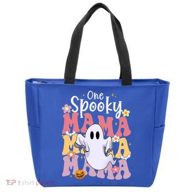 One Spooky Mama Halloween Cute Ghosts Grovvy Mommy Gift Tote Bag