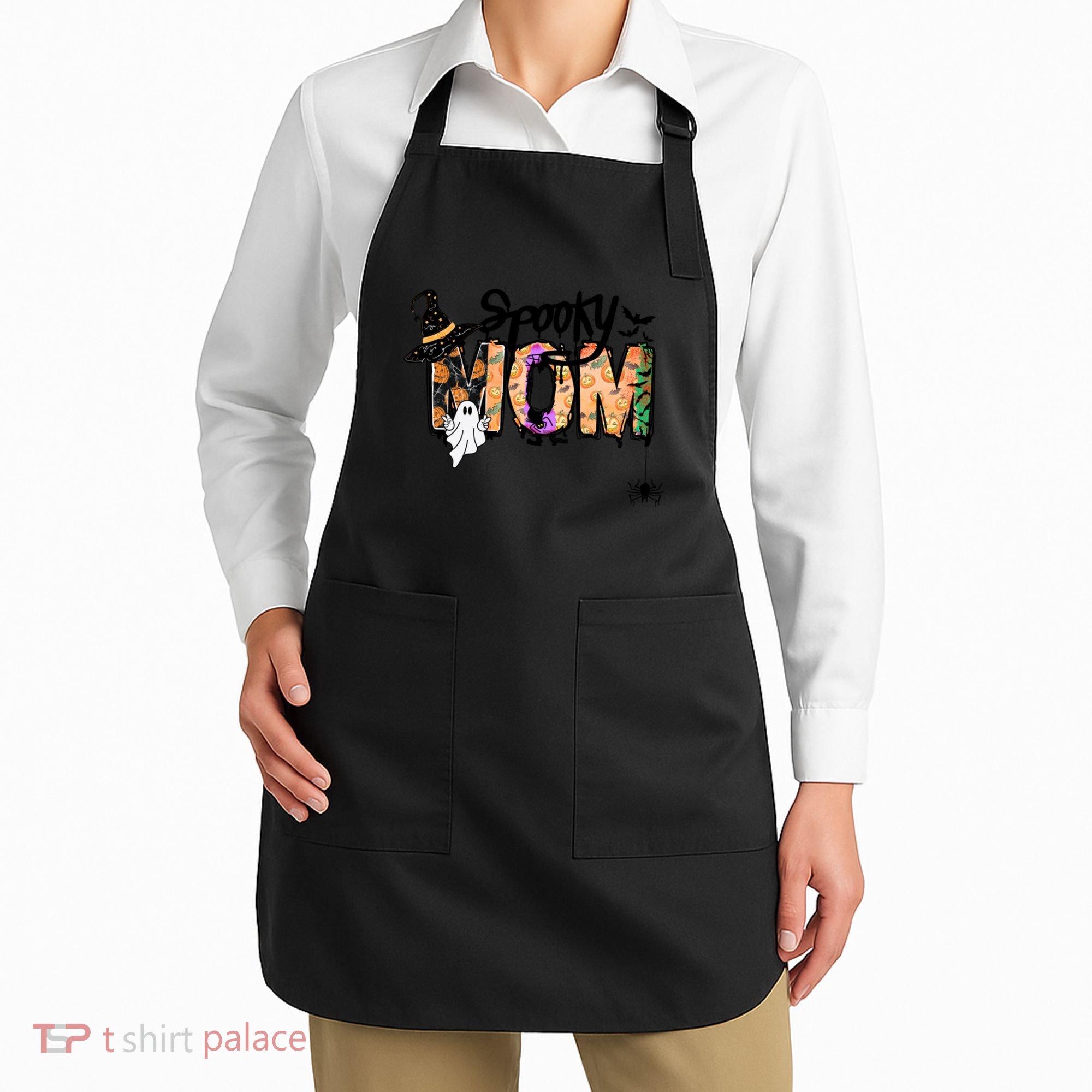One Spooky Mom Mother Day Halloween Ghost Costume Gift Apron
