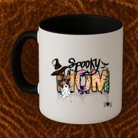One Spooky Mom Mother Day Halloween Ghost Costume Gift Coffee Mug thumb 2