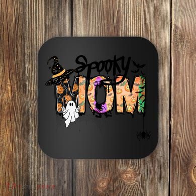 One Spooky Mom Mother Day Halloween Ghost Costume Gift Coaster
