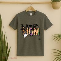 One Spooky Mom Mother Day Halloween Ghost Costume Gift T-Shirt thumb 2