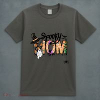 One Spooky Mom Mother Day Halloween Ghost Costume Gift T-Shirt thumb 4