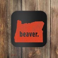 Oregon State Nickname Beaver Distressed Coaster thumb 0
