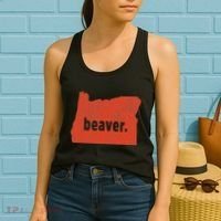 Oregon State Nickname Beaver Distressed Women's Tank Top thumb 2