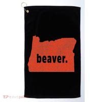 Oregon State Nickname Beaver Distressed Golf Towel thumb 0