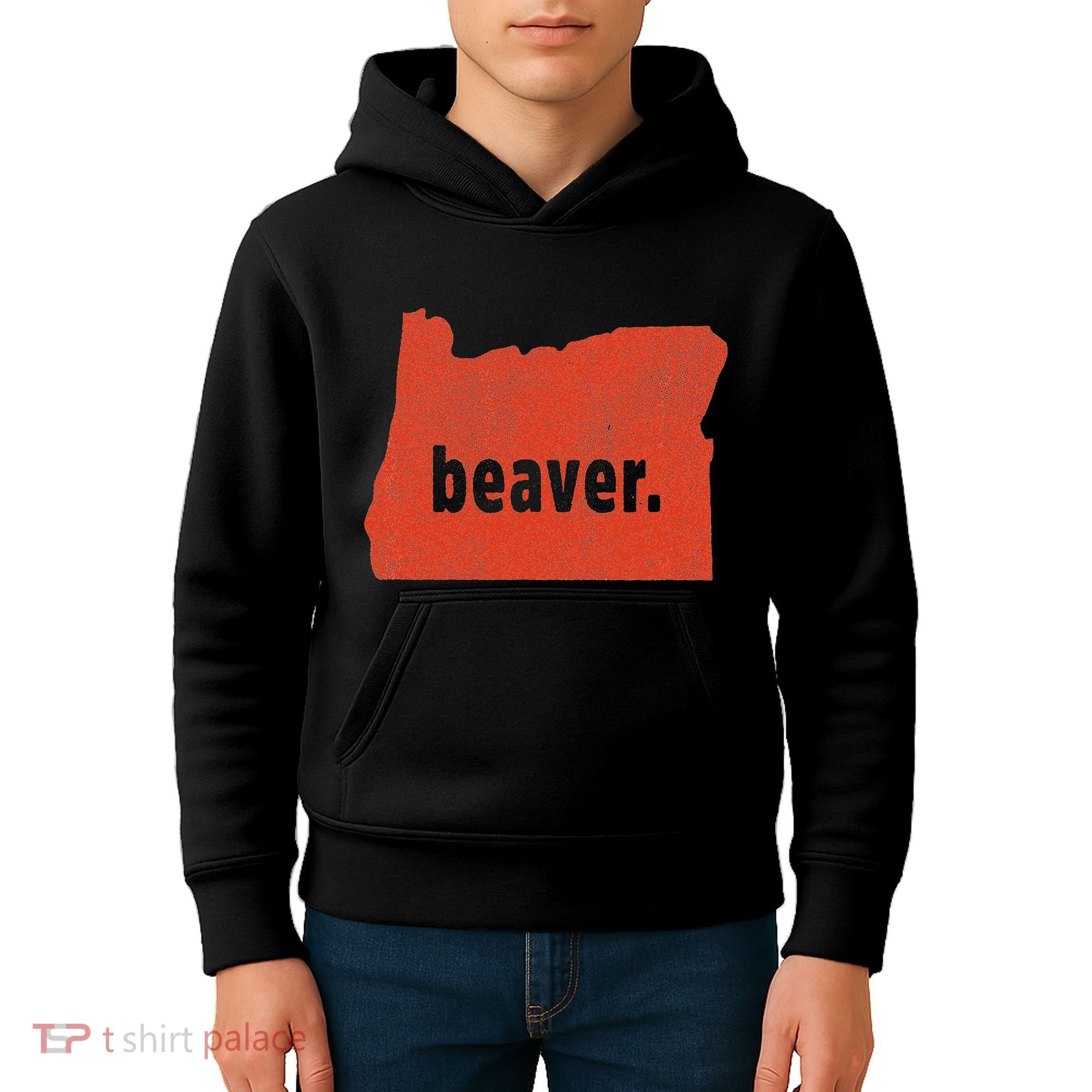 Oregon State Nickname Beaver Distressed Kids Hoodie