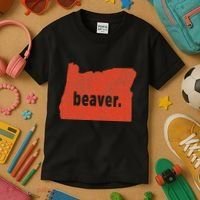 Oregon State Nickname Beaver Distressed Kids T-Shirt thumb 3