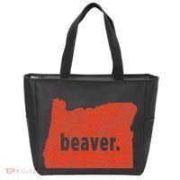 Oregon State Nickname Beaver Distressed Tote Bag thumb 0