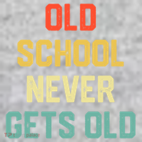 Old School Never Gets Old Funny Saying Sarcastic The Baniff Cuffed Pom Beanie thumb 2
