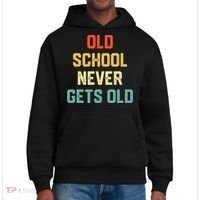 Old School Never Gets Old Funny Saying Sarcastic District V.I.T. Heavyweight Hoodie thumb 0