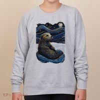Otter Starry Night Women's Sweatshirt thumb 0