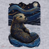 Otter Starry Night Women's Sweatshirt thumb 2