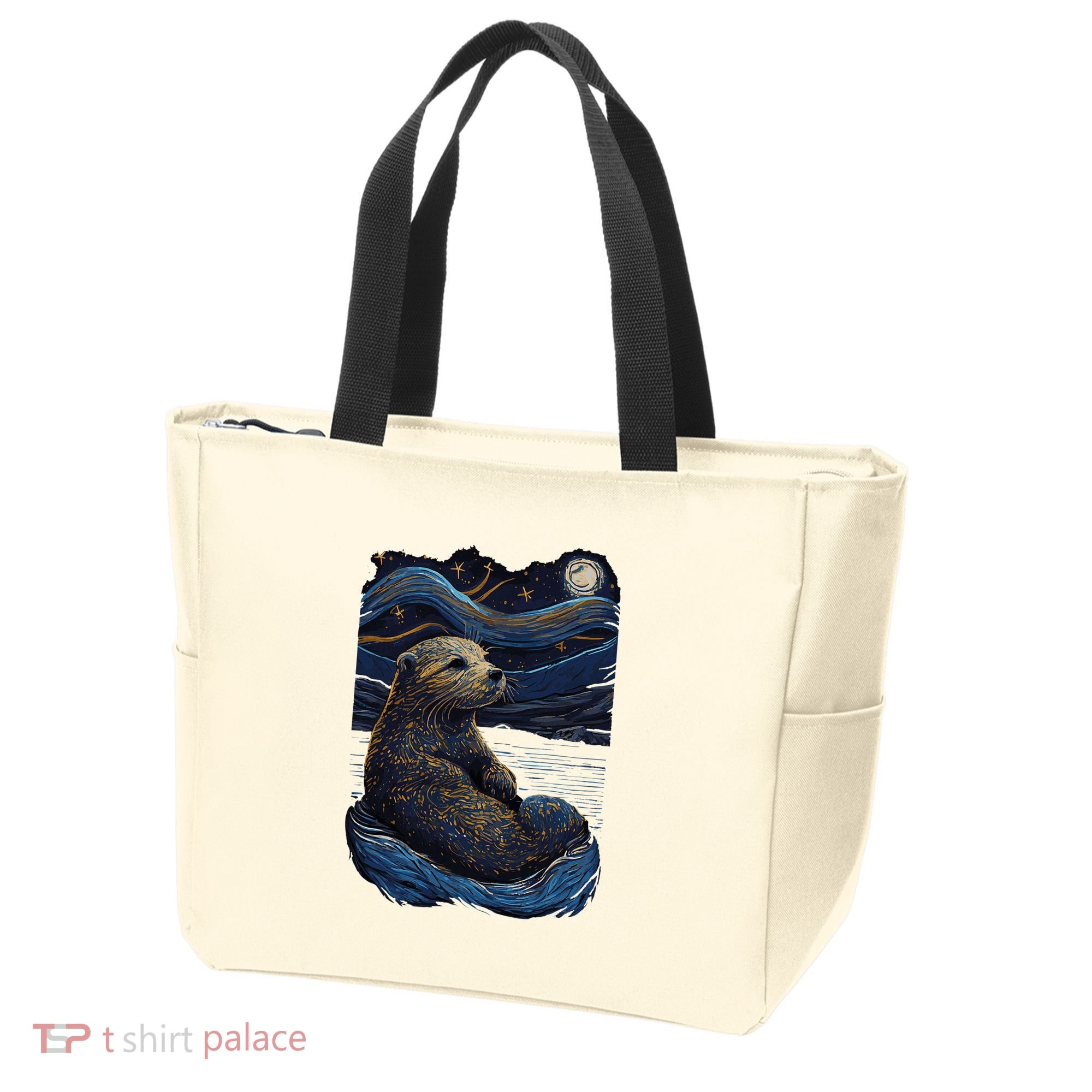 Otter Starry Night Tote Bag