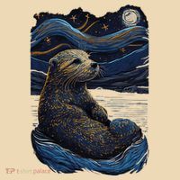 Otter Starry Night Tote Bag thumb 4