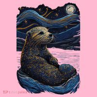 Otter Starry Night Coaster thumb 2