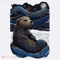 Otter Starry Night Doggie Tank thumb 4