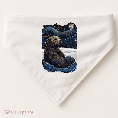 Otter Starry Night USA-Made Doggie Bandana