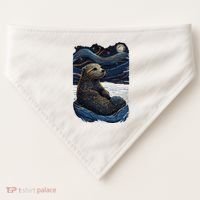 Otter Starry Night USA-Made Doggie Bandana thumb 0