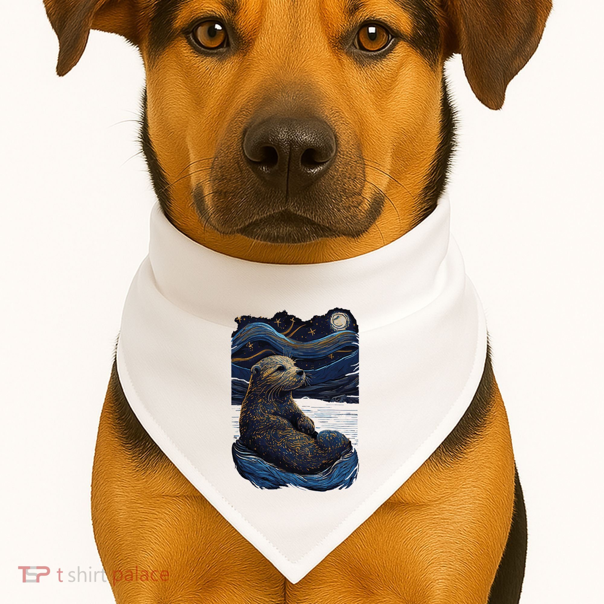Otter Starry Night USA-Made Doggie Bandana