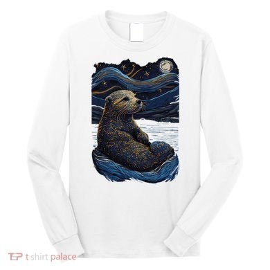 Otter Starry Night Long Sleeve Shirt