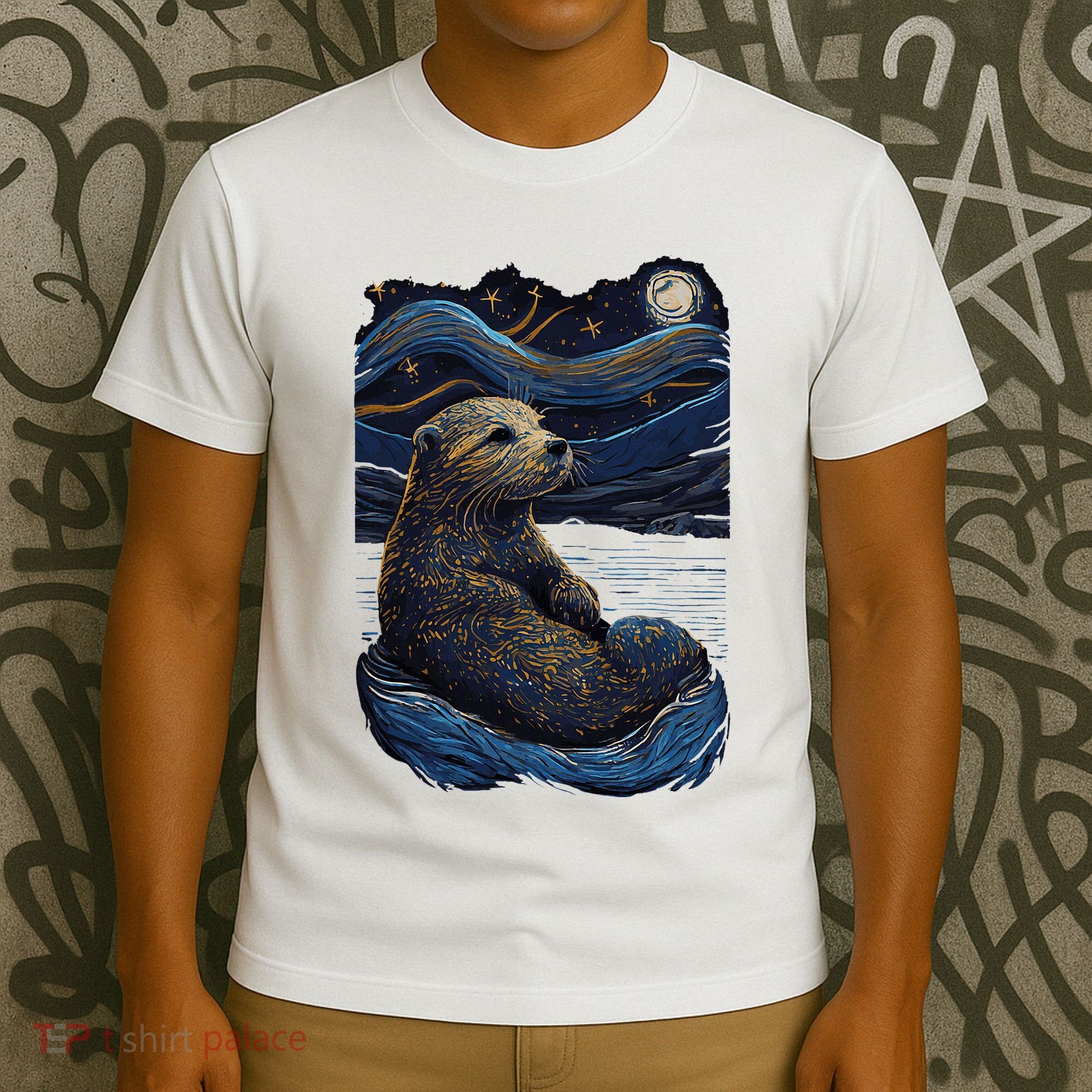 Otter Starry Night T-Shirt