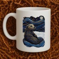 Otter Starry Night Coffee Mug thumb 2